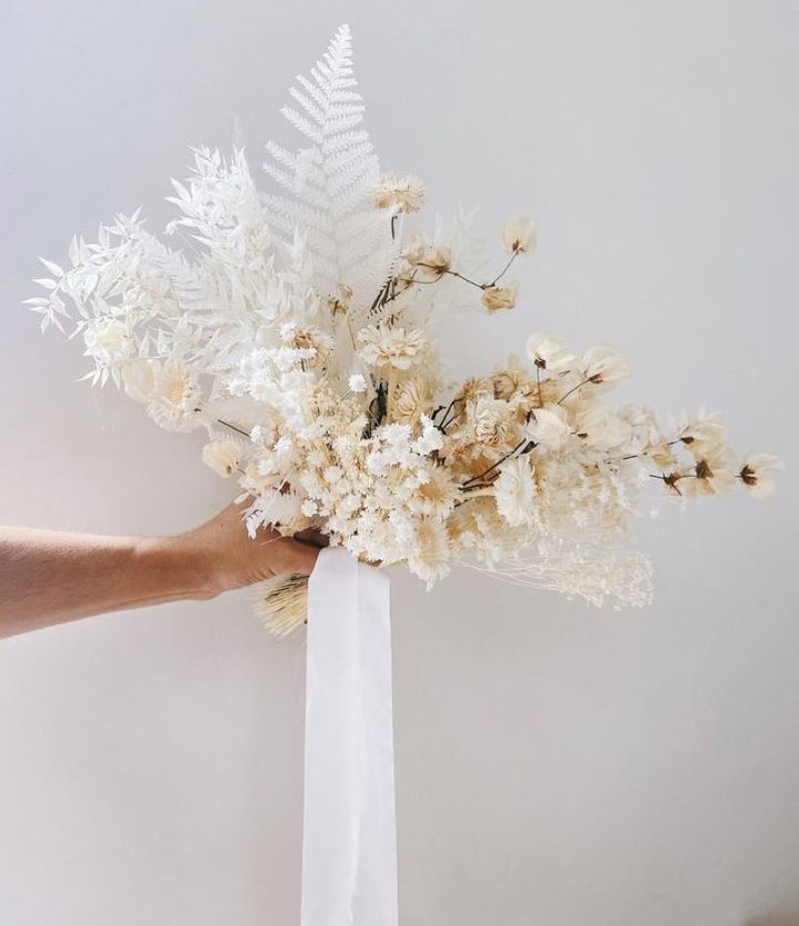 Szárazvirág menyasszonyi csokor