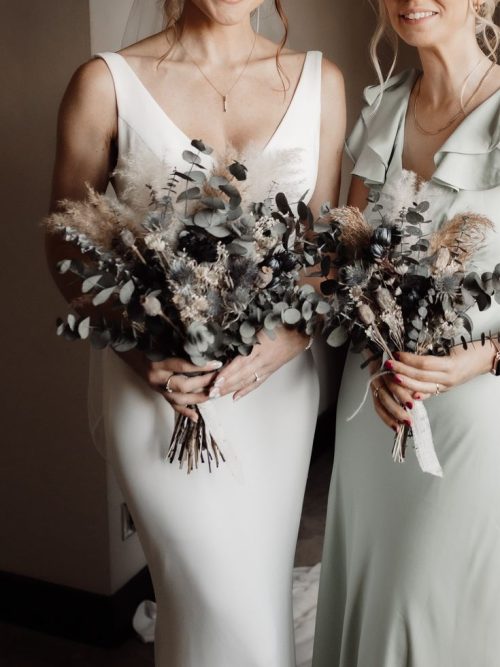 Szárazvirág szülőköszöntő csokor