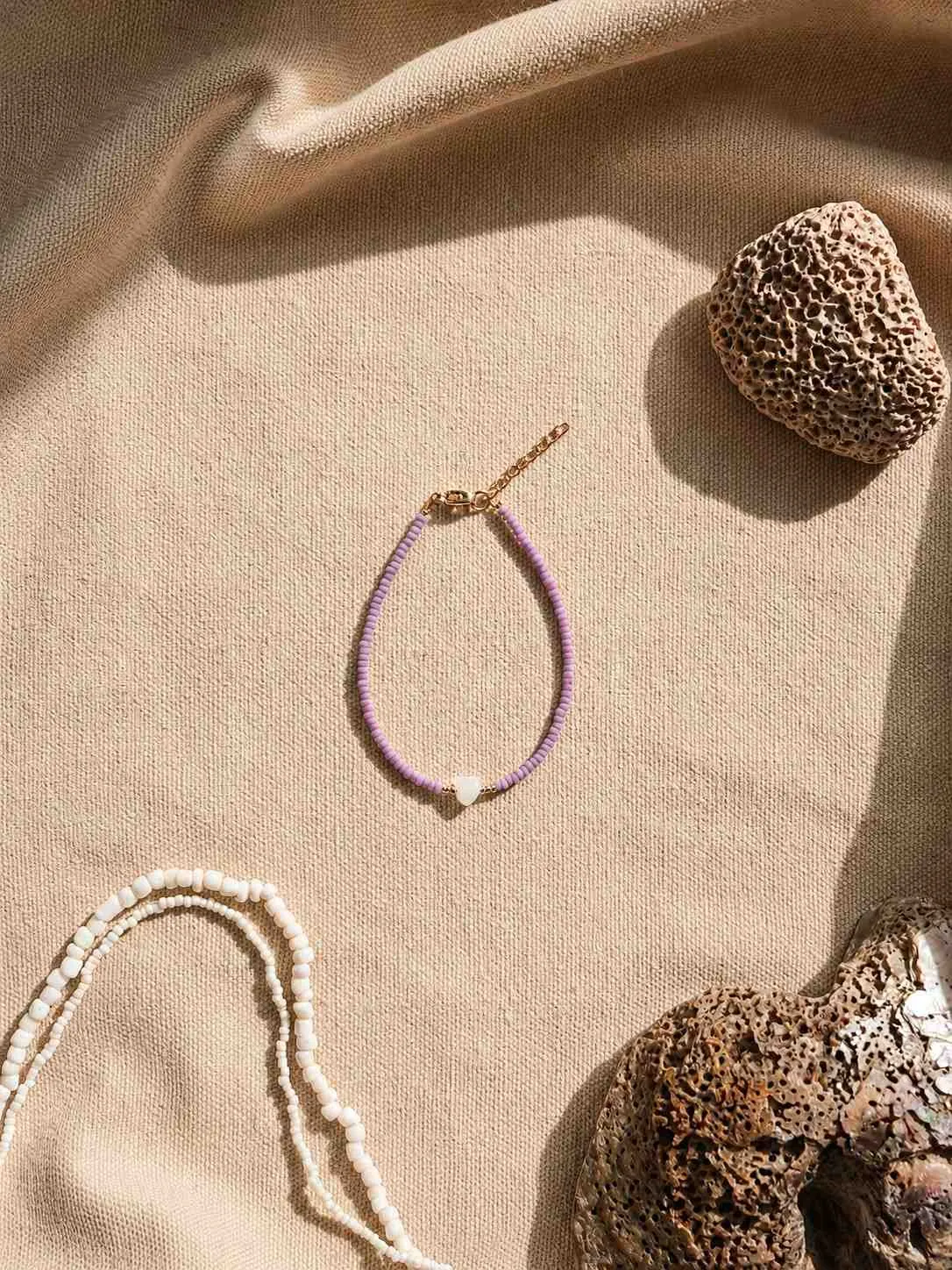 IMAHI bracelet – rose & white jade